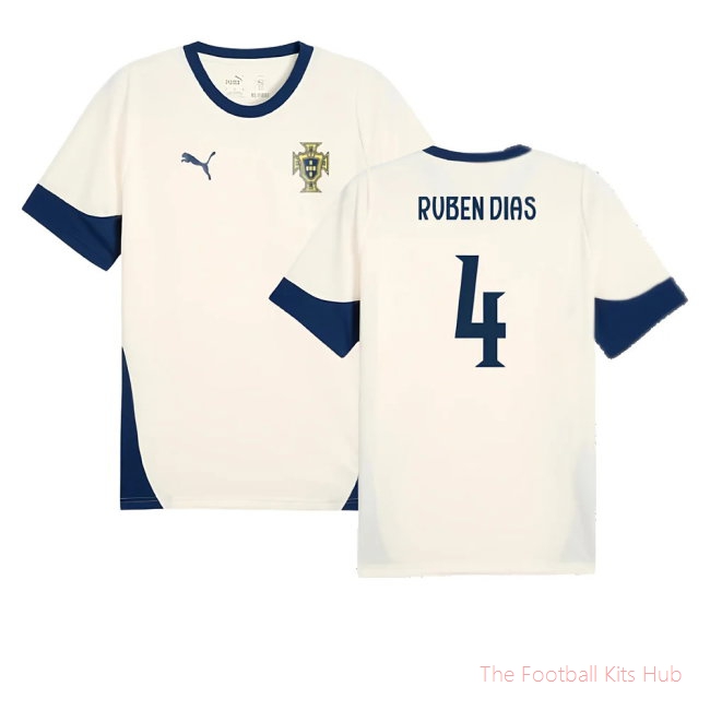2025-2026 Portugal Training Jersey (Sugared Almond) (Ruben Dias 4)