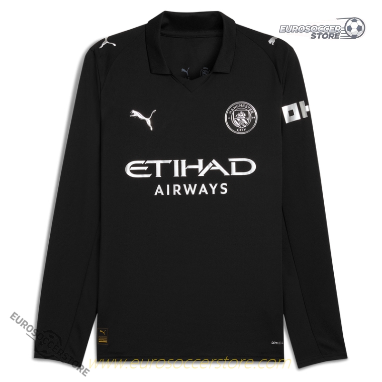 RÚBEN 3 Manchester City Away Long Sleeve Jersey for the 25-26 Season
