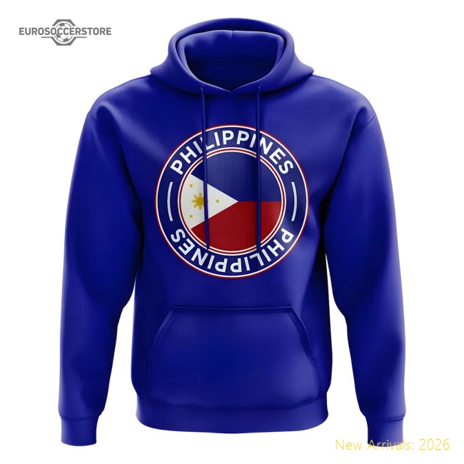 Philippines Football Badge Hoodie (royal) - Match Quality