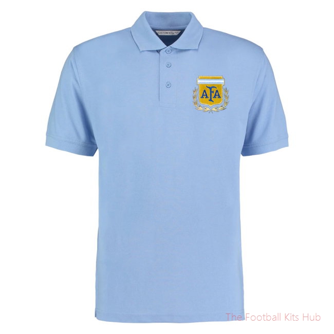 Argentina National Team Embroidered Polo Shirt (Sky Blue)