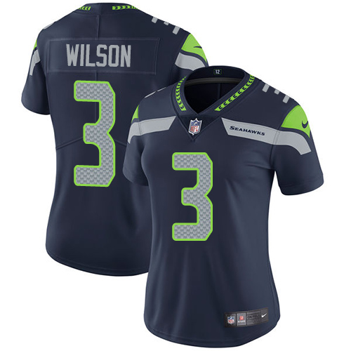 Authentic NFL s Seattle Seahawks #3 Russell Wilson Blue Limited Jersey