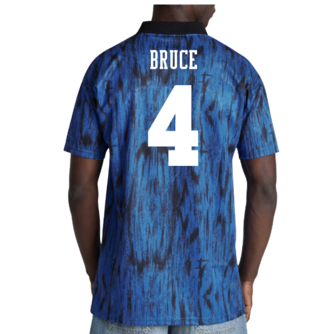Top Tier Enthusiastic Football Man Utd Away Retro Shirt Bruce #4 M...