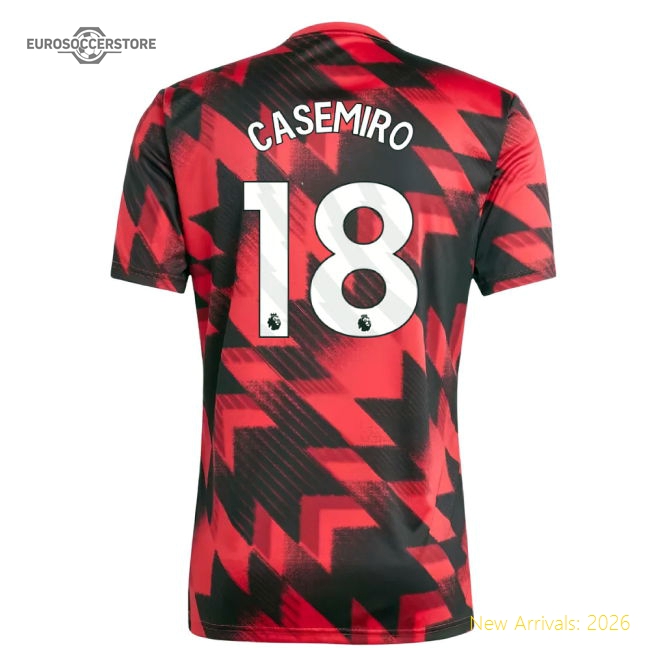 2025-2026 Man Utd Pre-match Shirt (red) (casemiro 18) - Economical