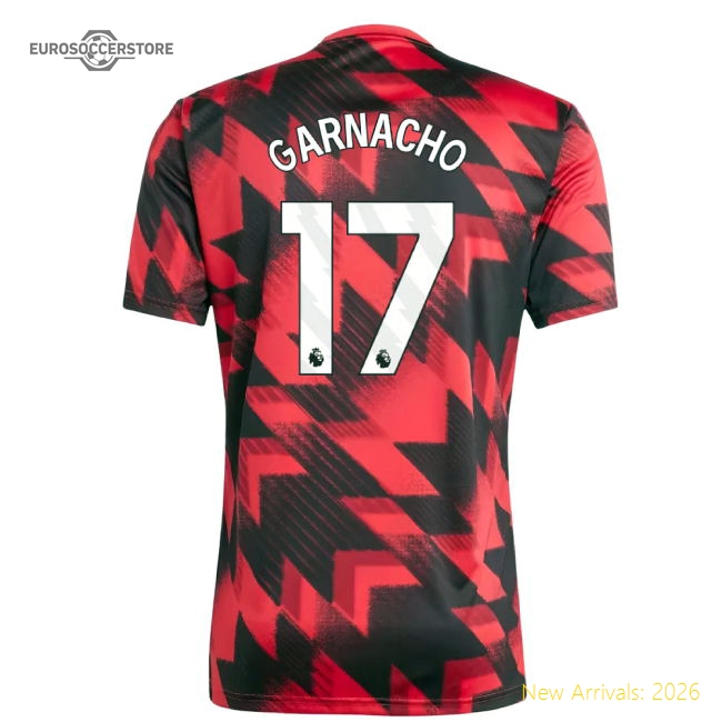 First-class 2025-2026 Man Utd Pre-match Shirt (red) (garnacho 17)