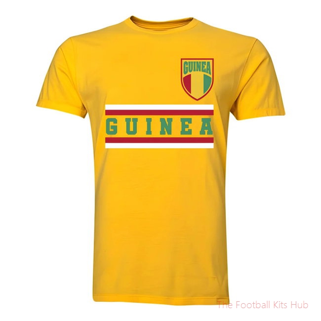 Guinea Core Football Country T-Shirt (Yellow)