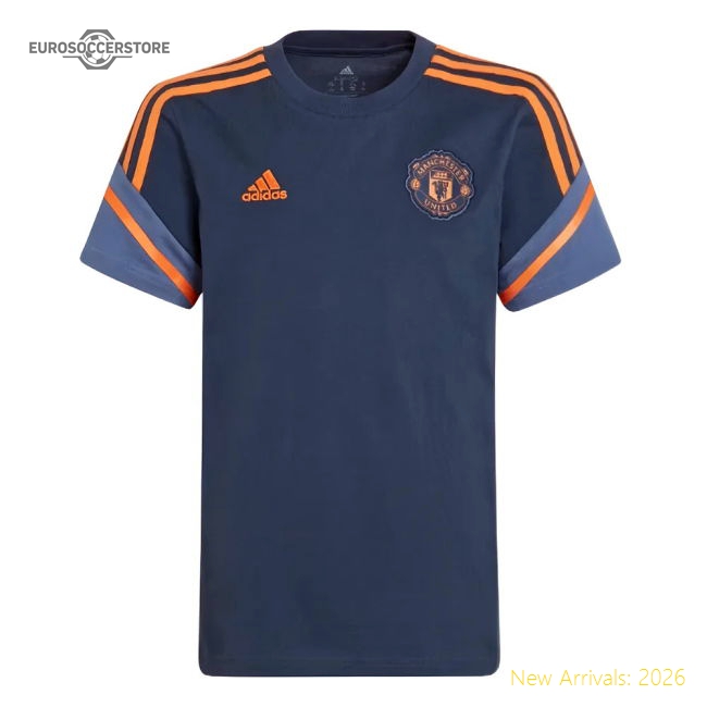 2022-2023 Man Utd Training Tee Crew Navy - Kids ALEX TELLES 27