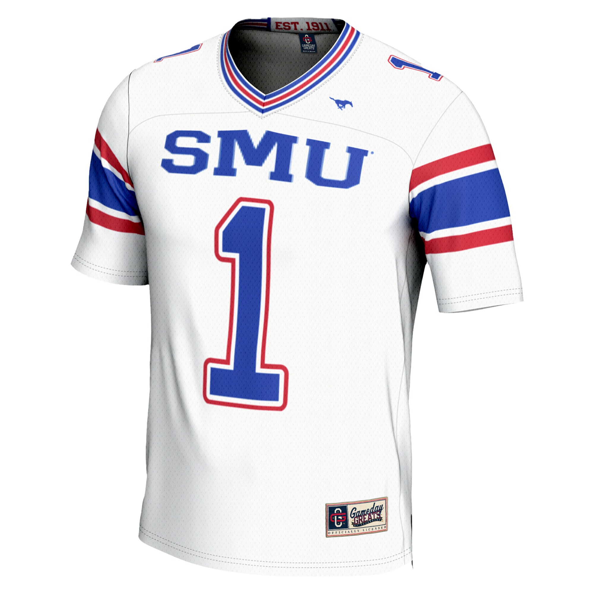 [NJP] SMU Mustangs GameDay Greats Youth Endzone Football Jersey - White