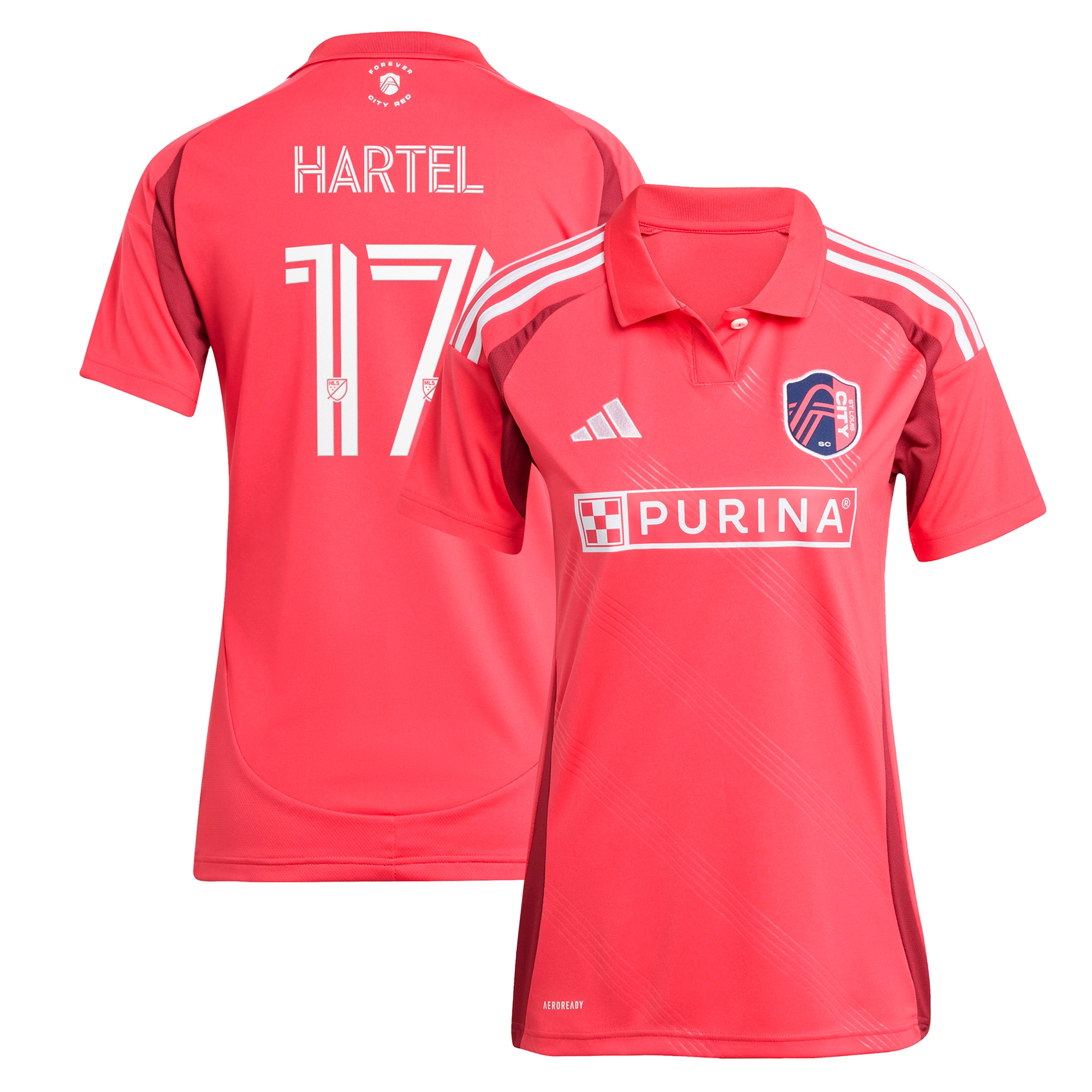 [SJH] Marcel Hartel St. Louis City SC Women's 2025 Forever CITY Red Replica Player Jersey - Red