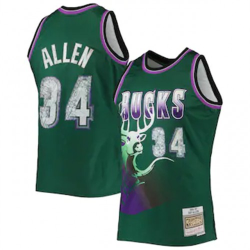 Milwaukee Bucks Ray Authentic Style Swingman Jersey Slim Fit #34