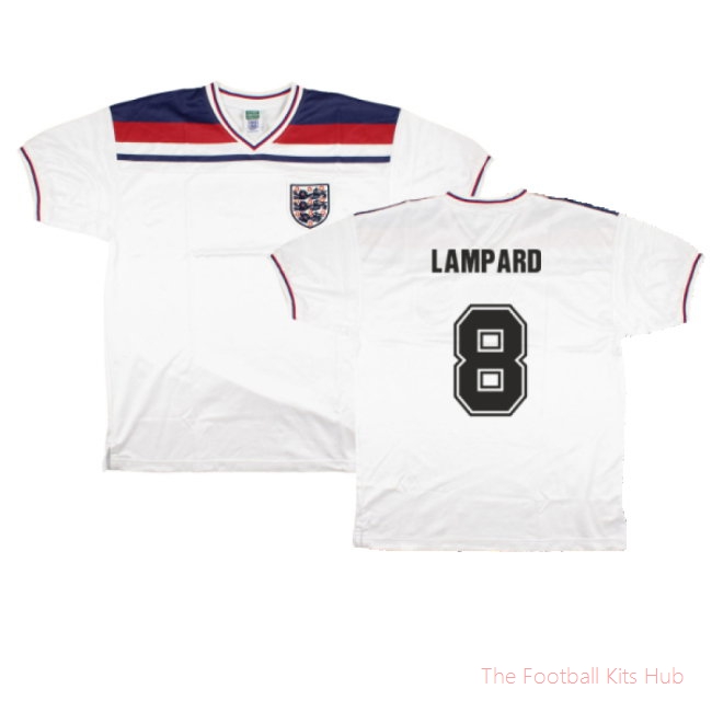 England 1980-82 Score Draw Replica Home Shirt (XL) (Good) (Lampard 8)