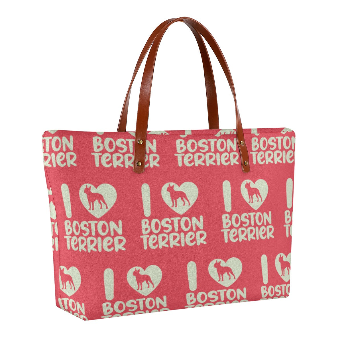 Olive- - Non-slip Women's Tote Bag For Boston Terrier Lovers Indoor Use