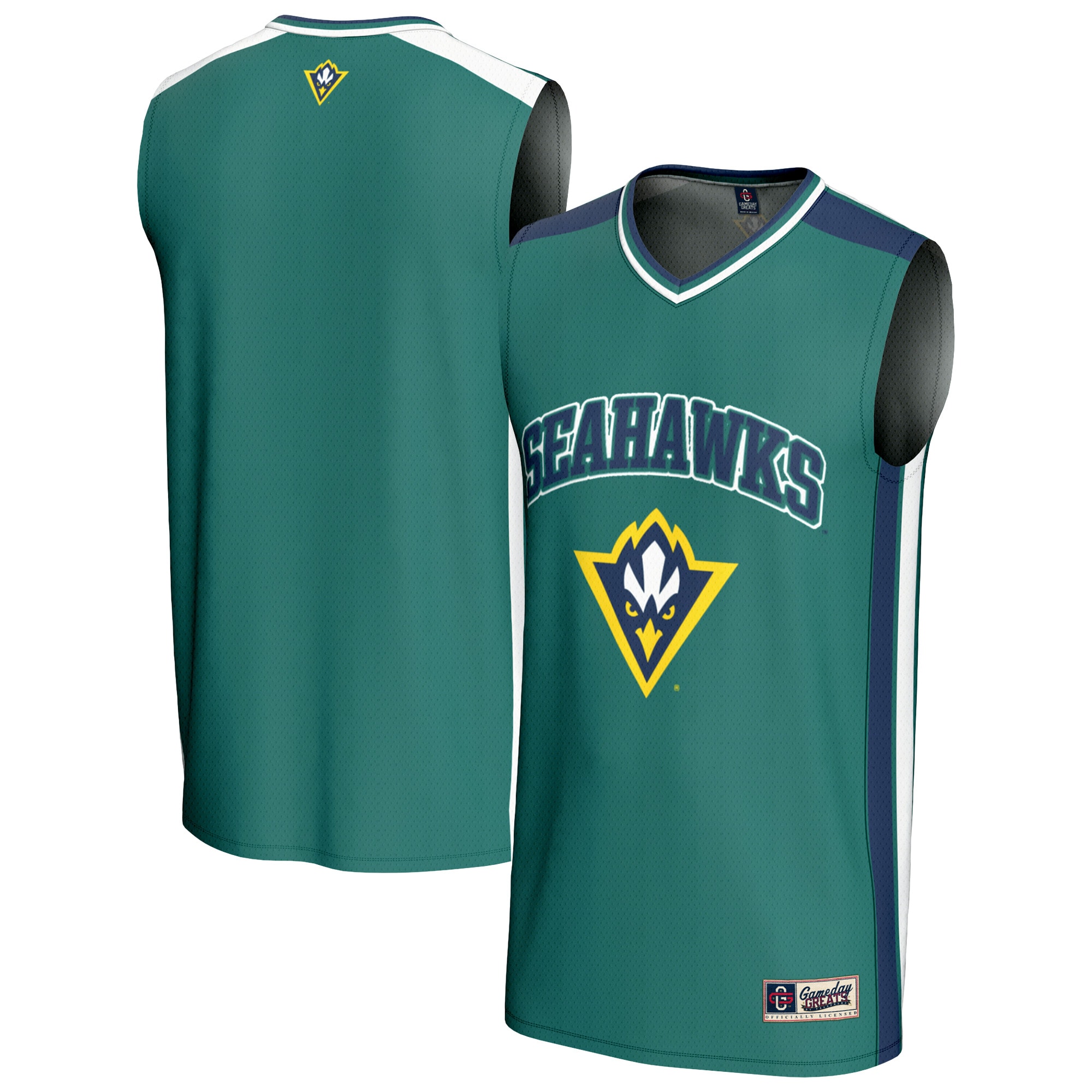 [NJP] UNC Wilmington Seahawks GameDay Greats Youth Basketball Jersey - Teal
