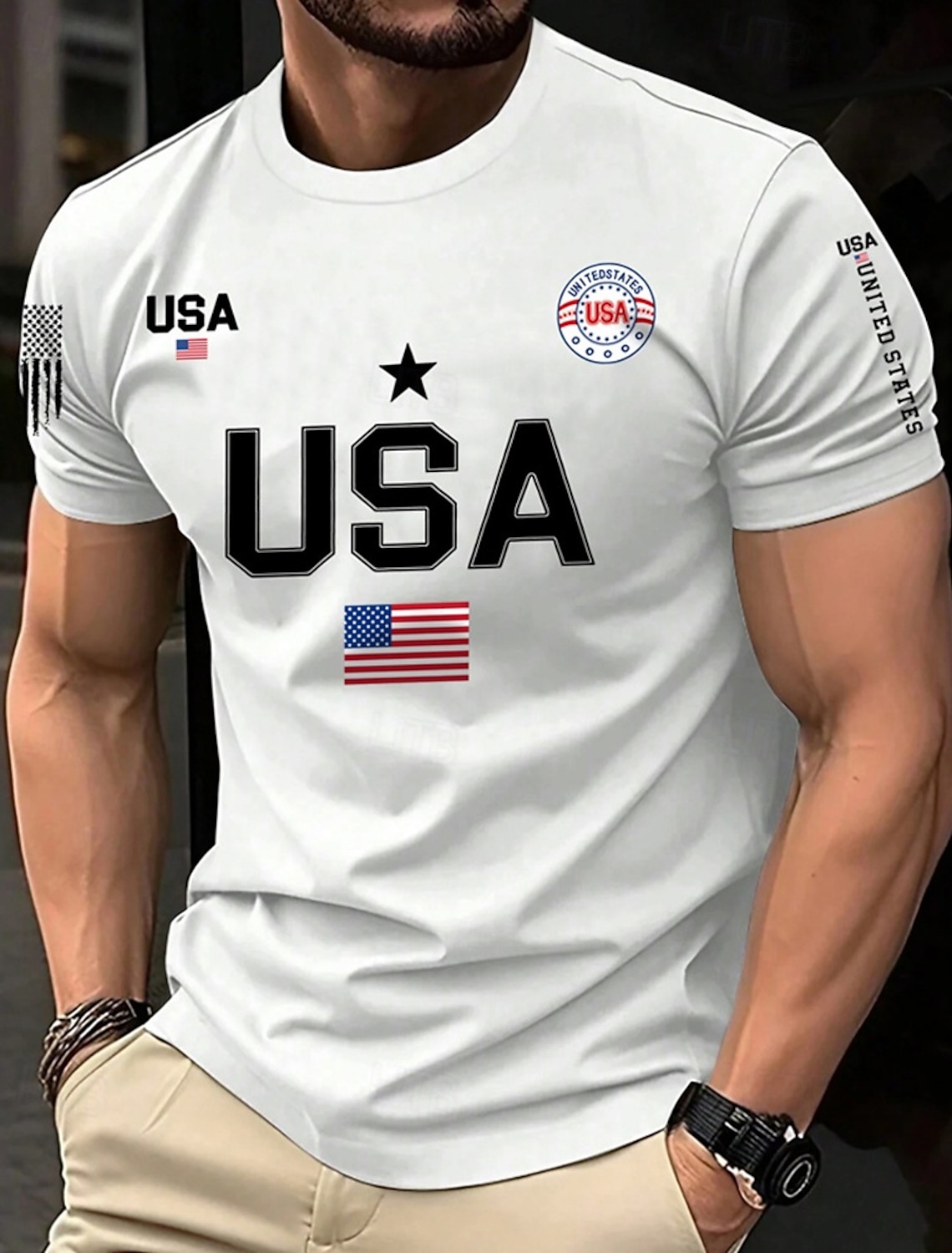Patriotic T Shirts For Men Funny Voted Shirt Short Sleeve 3D Print