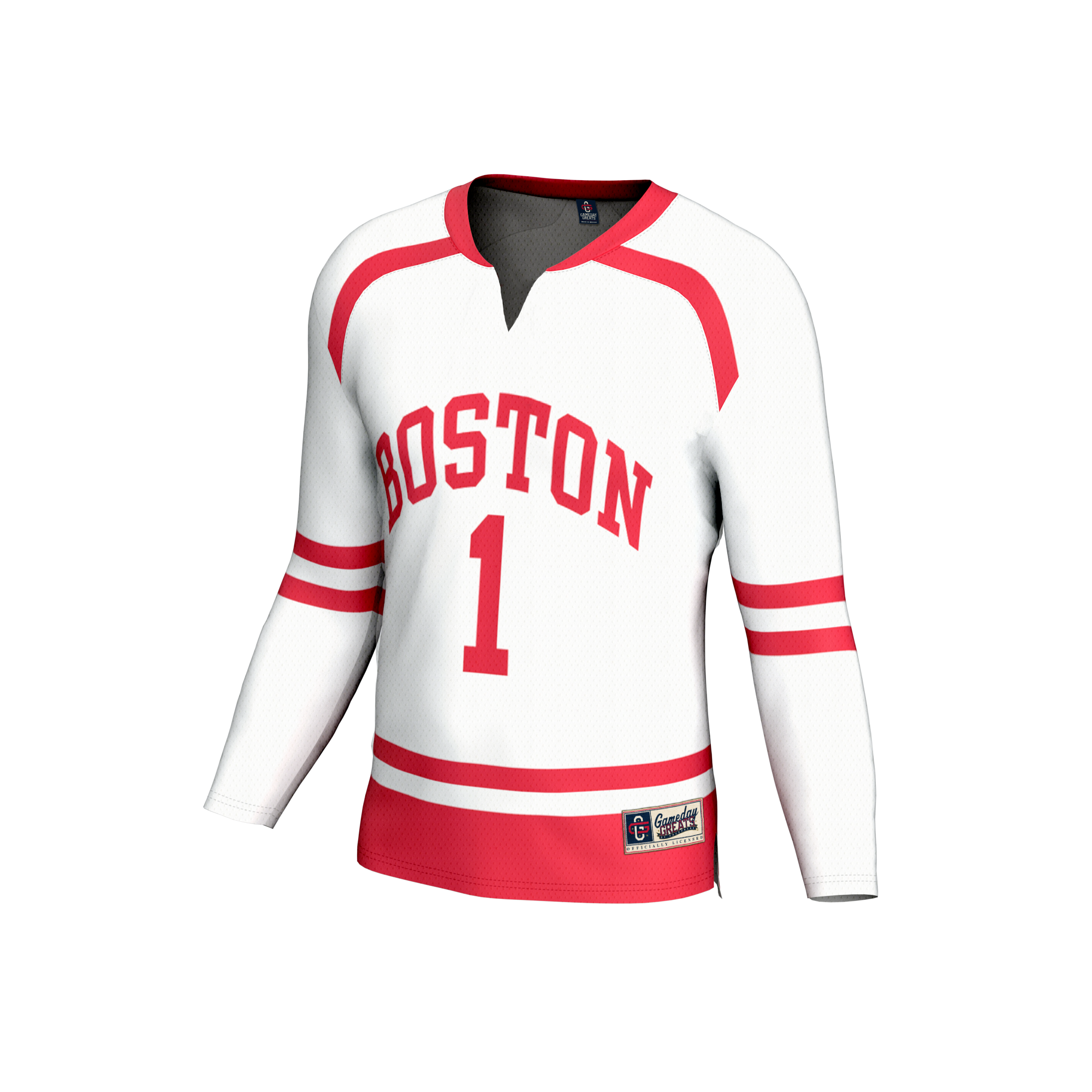 [NJP] Boston University GameDay Greats Youth Lightweight Collegiate Men's Hockey Fashion Jersey - White