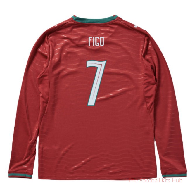 2026-2027 Portugal Long Sleeve Home Shirt (Figo 7)