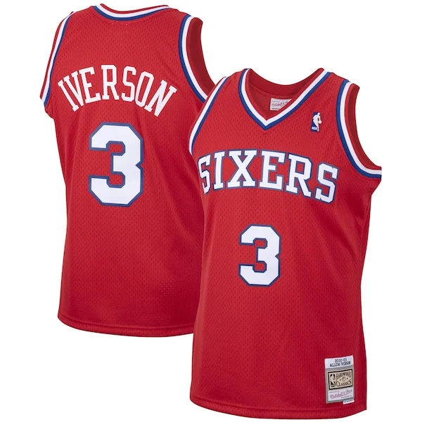 Allen Iverson PHI Swingman Jersey - authentic modern - Red sports
