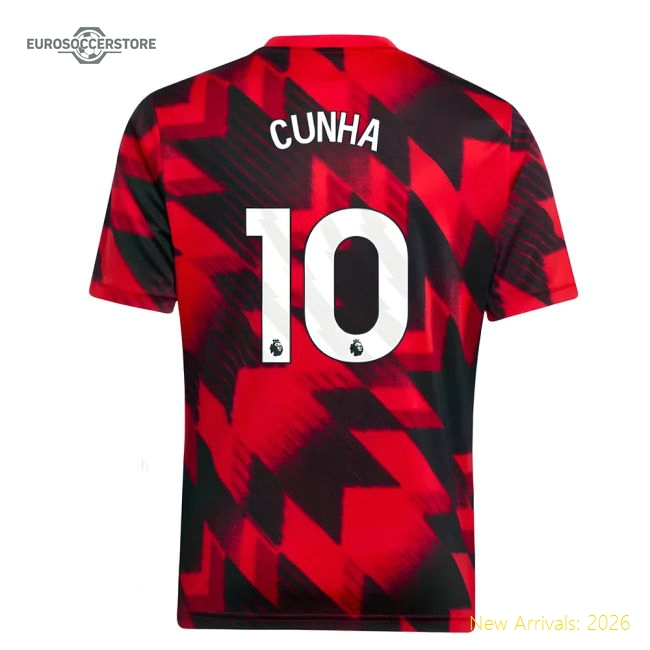 Man Utd Kids Cunha Gentle Jersey Climacool Stretchy Drycell