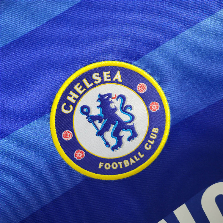 Quick Dry Chelsea 1112 Home Retro Football Shirt - Long Sleeve