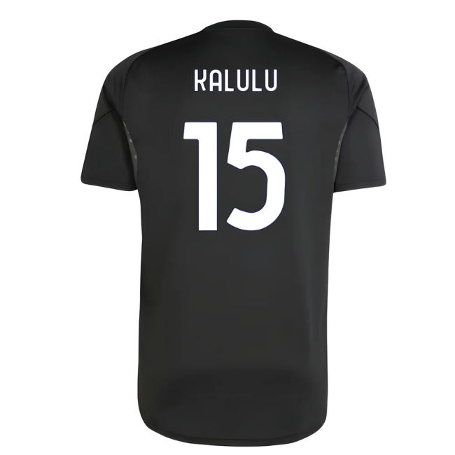 Juve Juventus Training Shirt Black Kalulu #15 Professional Grade E...