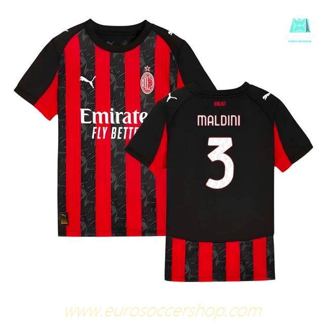 2025-2026 AC Milan Home Shirt (Kids) (Maldini 3)