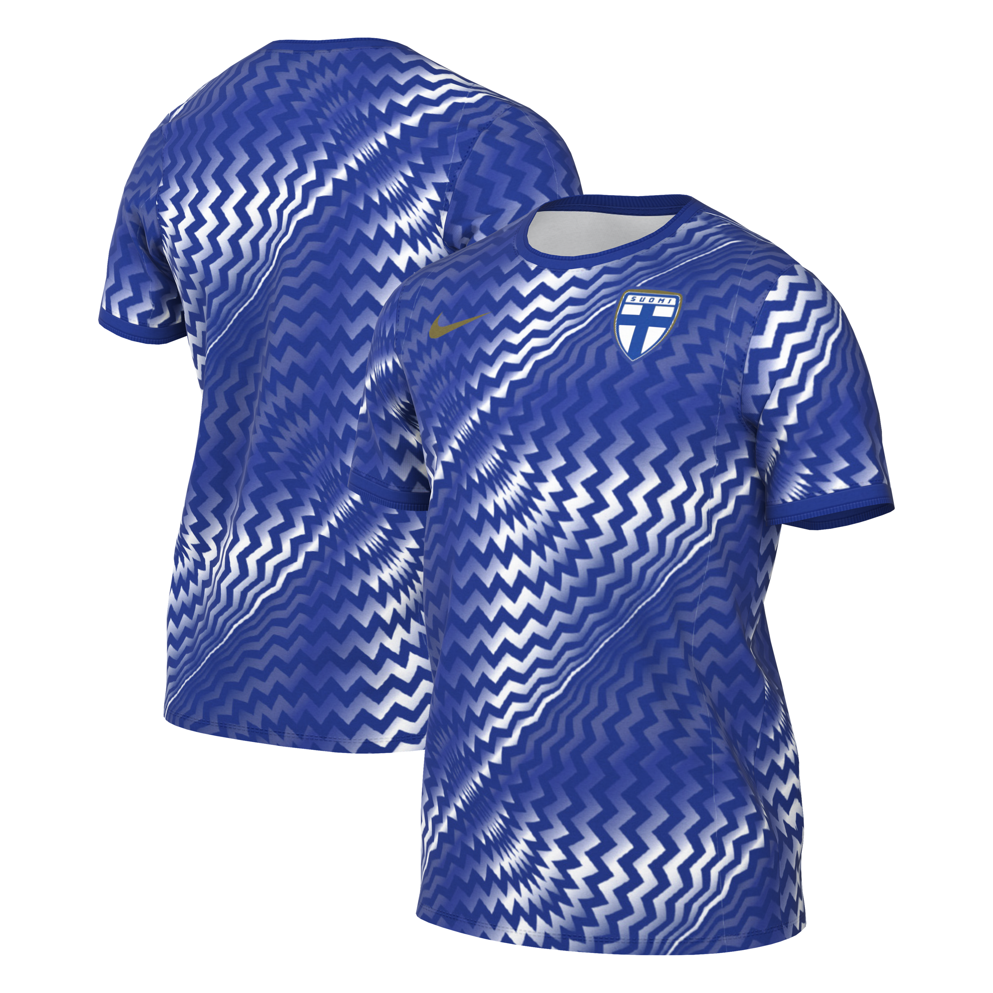 [LK] Finland National Team 2026 Academy Pro Pre-Match Jersey Top - Blue
