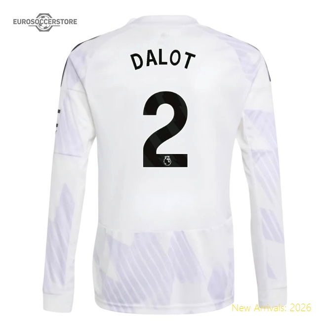 2025-2026 Man Utd Long Sleeve Away Shirt (kids) (dalot 2)