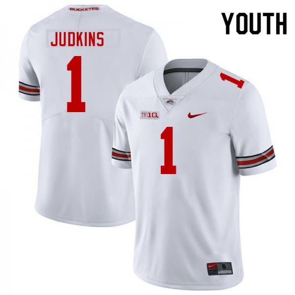 Osb Quinshon Judkins #1 Nike Youth White Authentic Game Jersey