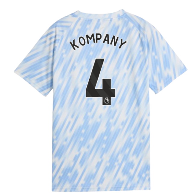 2025-2026 Man City Warm Up Jersey (Silver Sky) - Kids (Kompany 4) (...