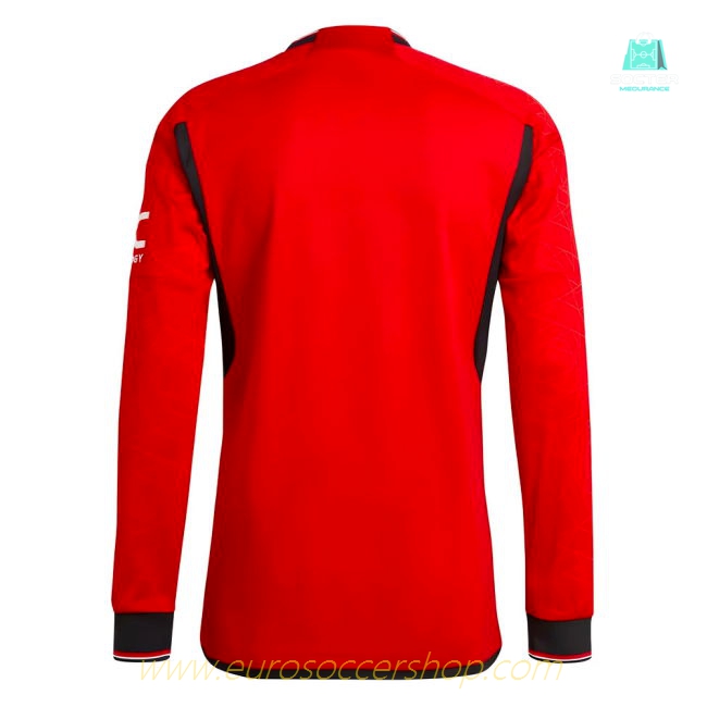 2023-2024 Man Utd Authentic Long Sleeve Home Shirt (Garnacho 17)