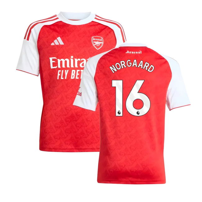 Arsenal Home Football Shirt 2025-20 - Norgaard 16 L M S Kids