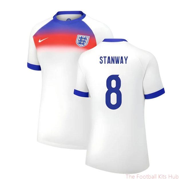 2025 England Womens Team Home Shirt (Ladies) (STANWAY 8)