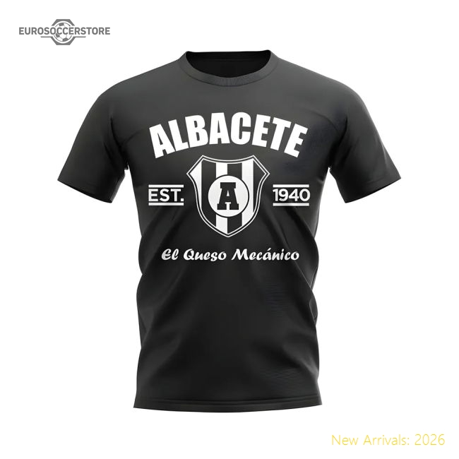 Professional-Grade Albacete Established Football T-Shirt (Black)
