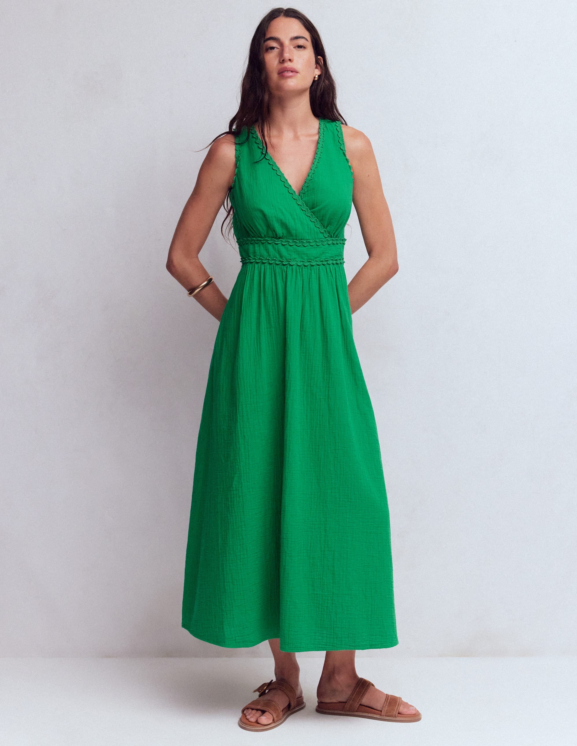 Lorna Trim Double Cloth Dress