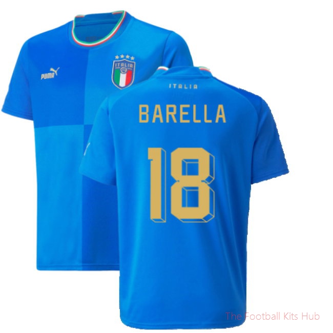 2022-2023 Italy Home Shirt (Kids) (BARELLA 18)