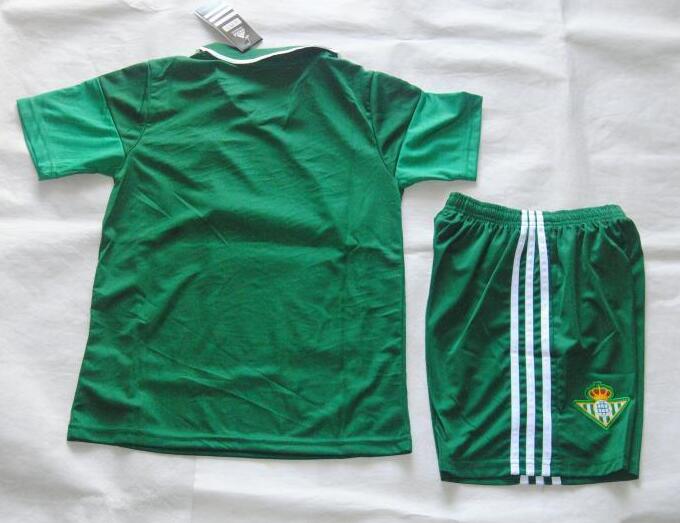 Premium Quality Kids Real Betis 2015-16 Away Soccer KitShirtShorts