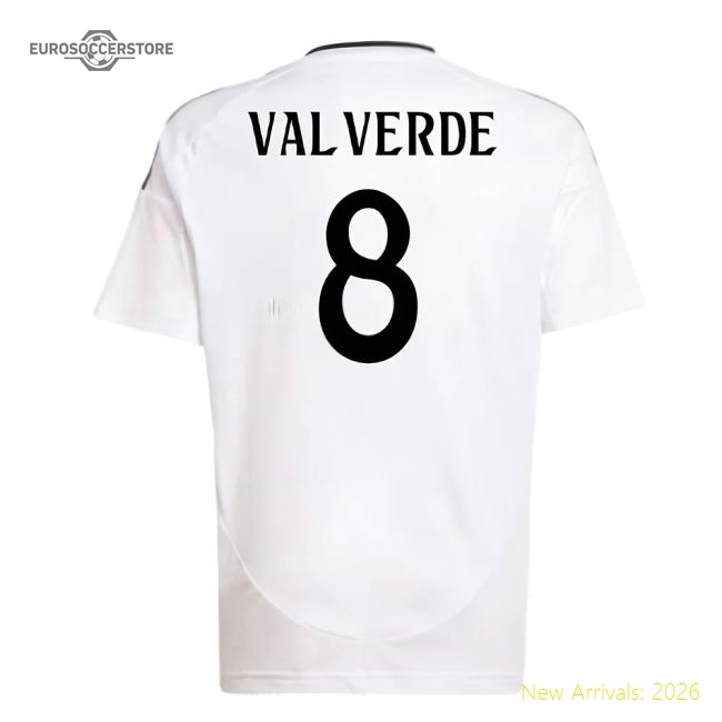 Non-toxic Kids Football Team Valverde Jersey 2024-2025 Breathable