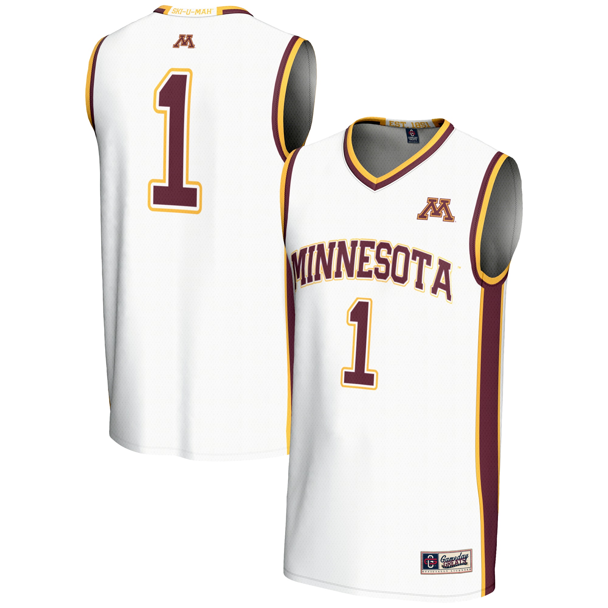 [NJP] Women's Minnesota Golden Gophers GameDay Greats Lightweight Basketball Jersey - White