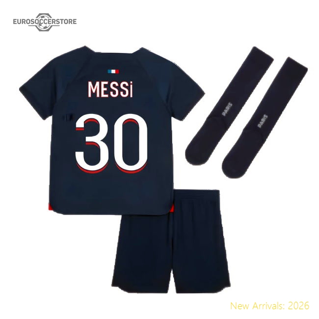 Trending High-Quality 2023-2024 Psg Home Mini-Kit (Messi 30)
