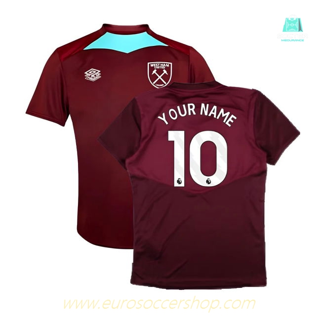 2024-2025 West Ham Training Jersey (Wine) - Kids (Your Name)