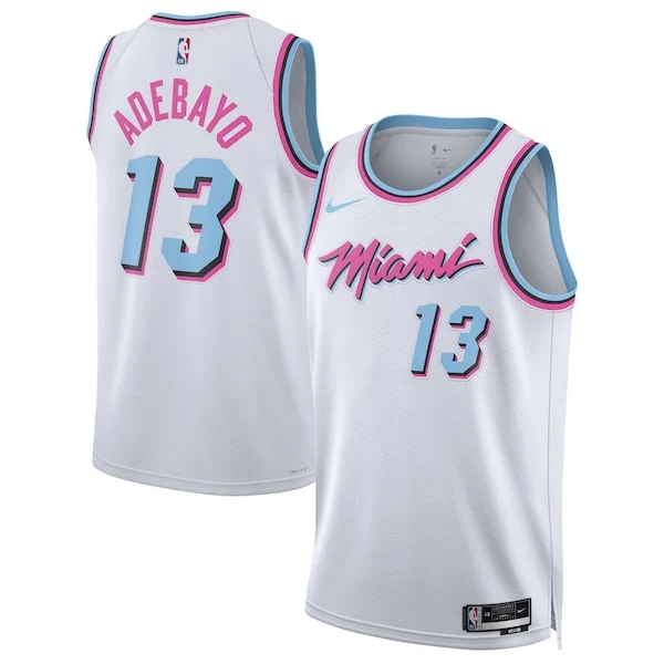 Official Bam Adebayo MIA Swingman Jersey - White - Licensed Product