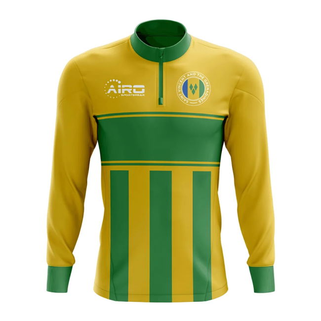 Official Saint Vincent And Grenadines Concept Football Half Zip