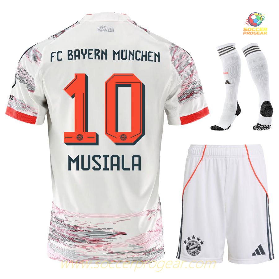 Football Soccer Team Shirt Soccer Team Shirt Set Youthren's Bayern Munich Away 2025-26 Edition Musiala
