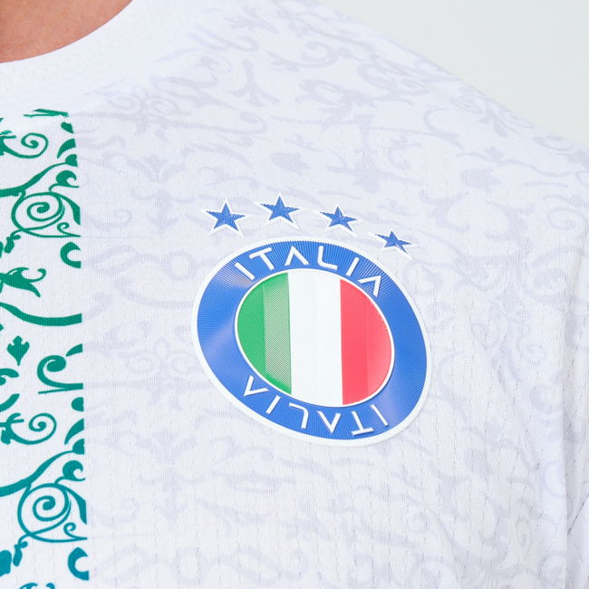 Italy Legacy Football Jersey White (Wolvate) Adult Short Sleeve