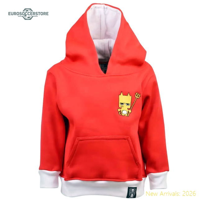 Kids Manchester Reds Hoodie - Red/White