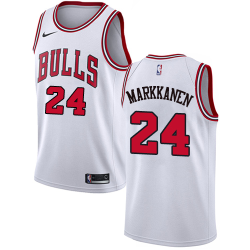 Bulls #24 Lauri Markkanen Premium 2024 Icon NBA Jersey - White