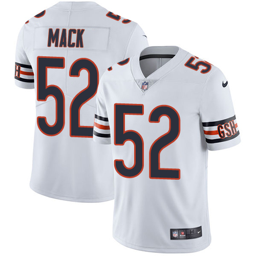 Official NFL CHI Bears #52 Khalil Mack White Limited Jersey - NFL L...