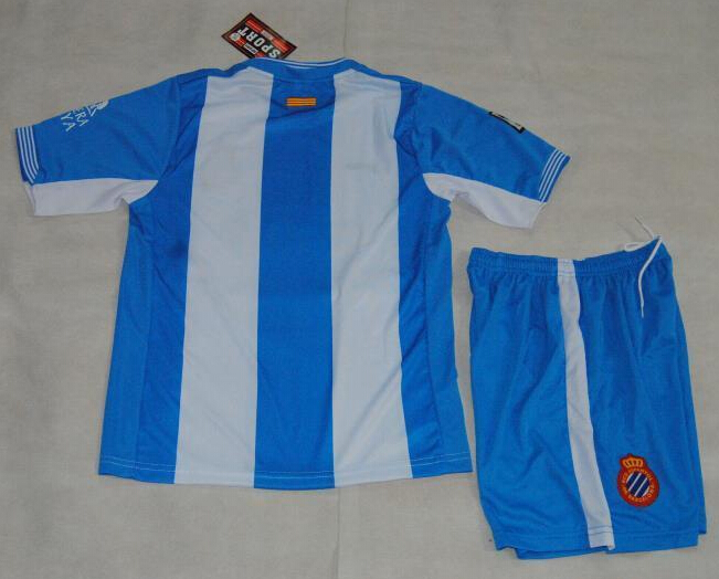 Kids Espanyol 2015-16 Home Soccer KitShirtShorts - Official Replica