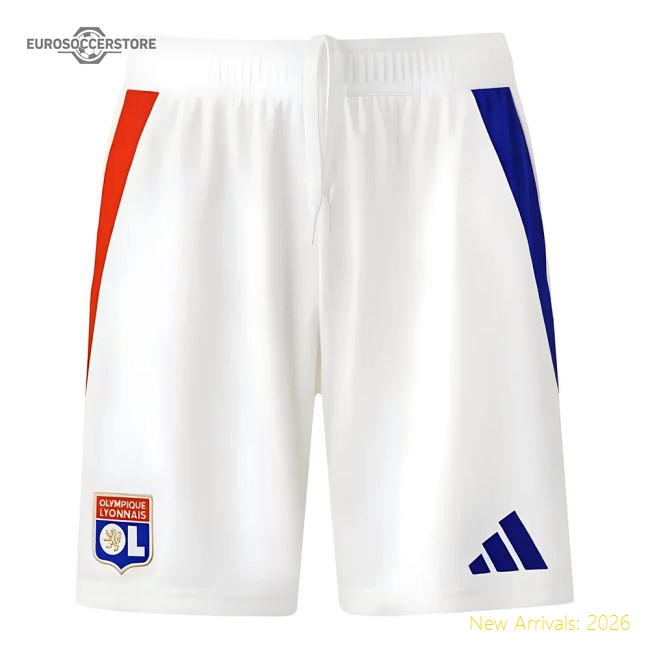 Best-Selling 2024-2025 Olympique Lyon Home Shorts (White)