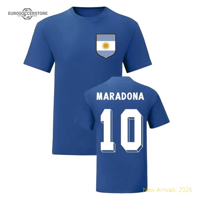 Diego Maradona World Cup Champions 2022 National Hero Tee (blue)