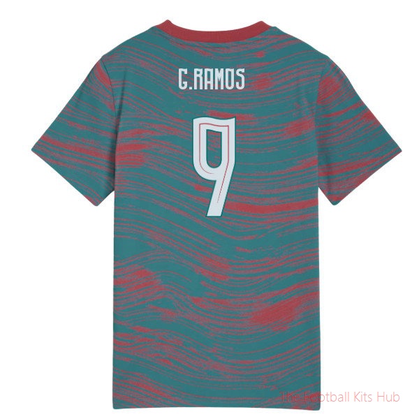 2026-2027 Portugal FtblCulture Tee AOP (Red-Green) - Kids (G.Ramos 9)